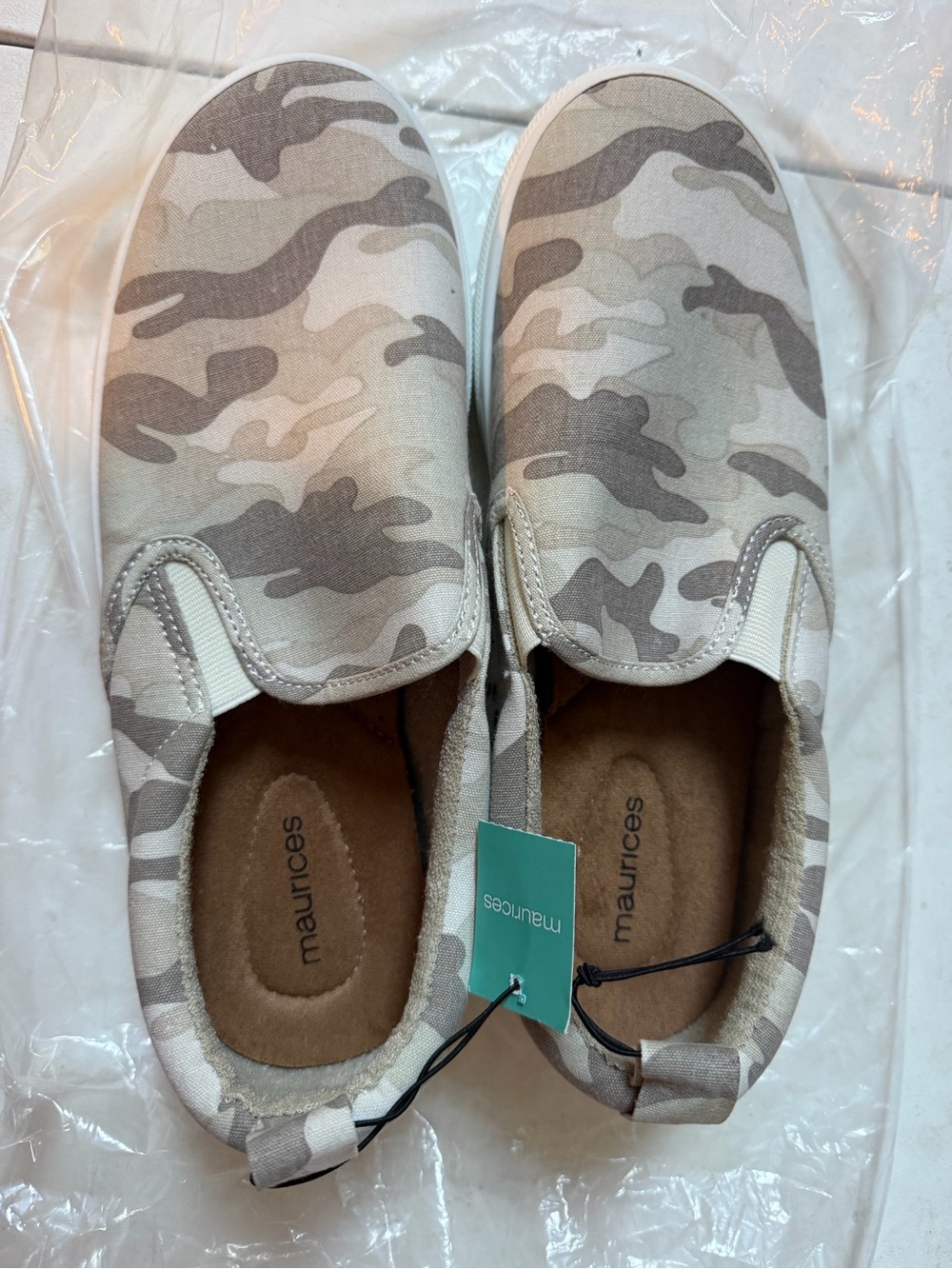 Maurice’s Camo Slip-On Shoes in Light Gray